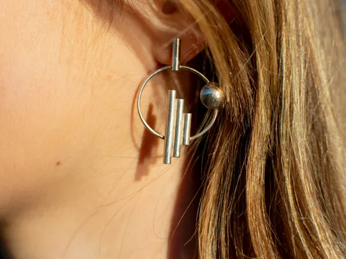 boucles modernistes argent 925 poinçon de maître