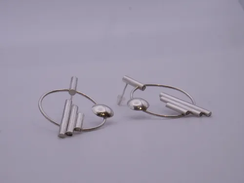 boucles modernistes argent 925 poinçon de maître - vue alternative