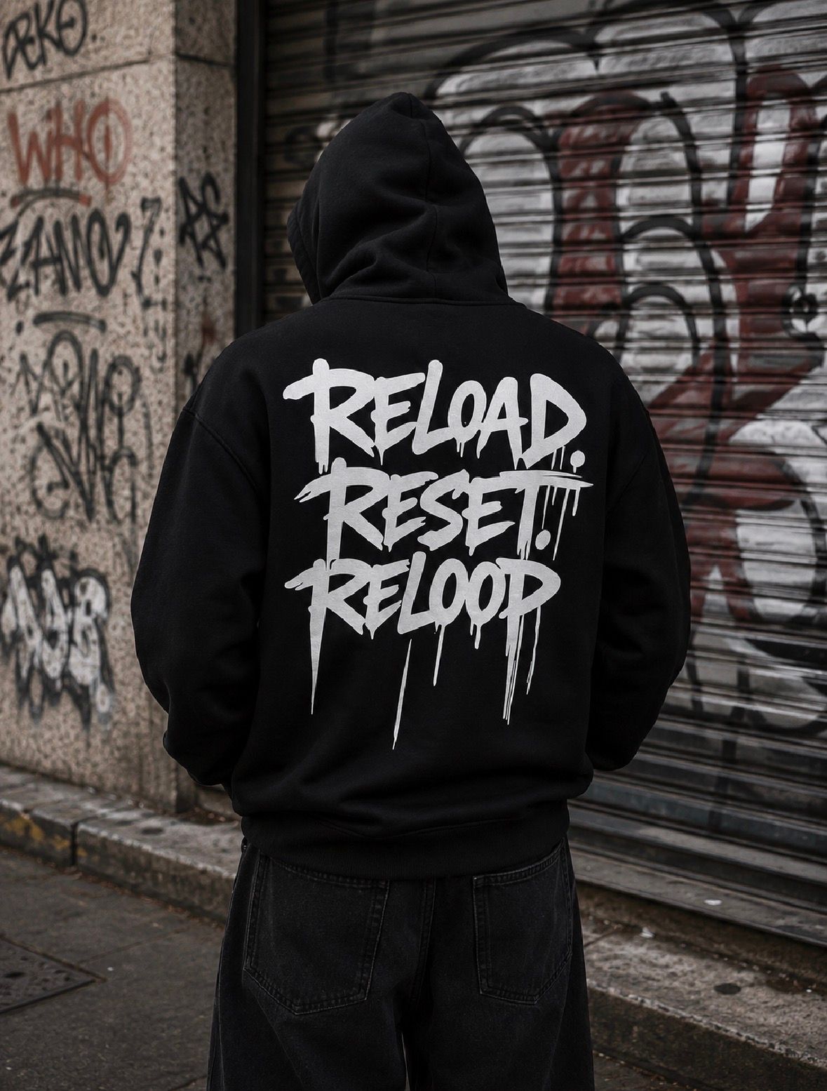 Sweat-Shirt à capuche RW - Reload. Reset. Reloop.