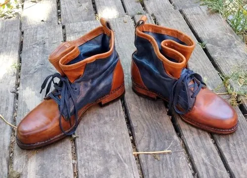 Les Bottes Derby Bicolore Cousu Main (T39)
