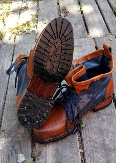 Les Bottes Derby Bicolore Cousu Main (T39) - vue 2